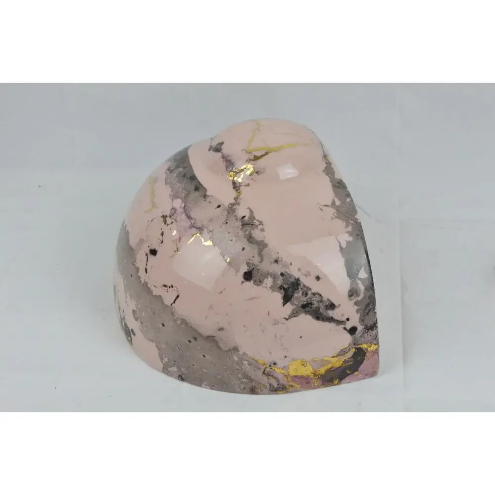 Vintage Charleton Ceramic Wall Pocket Planter Faux Marble Finish Pink